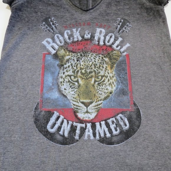 William Rast Dresses & Skirts - Gray Leopard Rock & Roll Untamed T-Shirt Dress